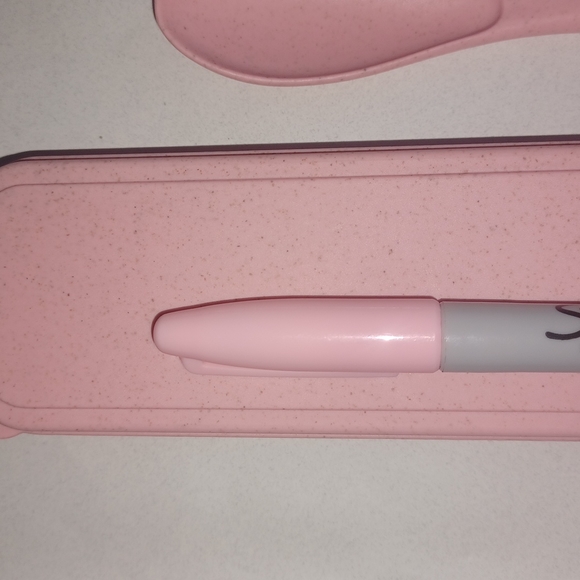 Good Wheat Green Producers Tableware suit Pink spoon, fork, knife set with case - Picture 4 of 10